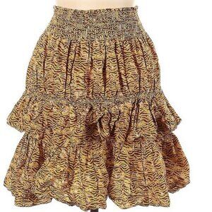 Scotch & Soda~Lightweight, Tortoise, Batik Print Fit & Flare Skirt~Large